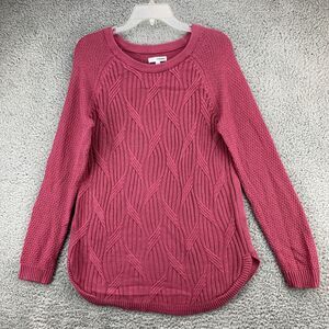 Sonoma Sweater Womens Size Medium Pink Rose Tunic Knit Long Sleeve Pullover